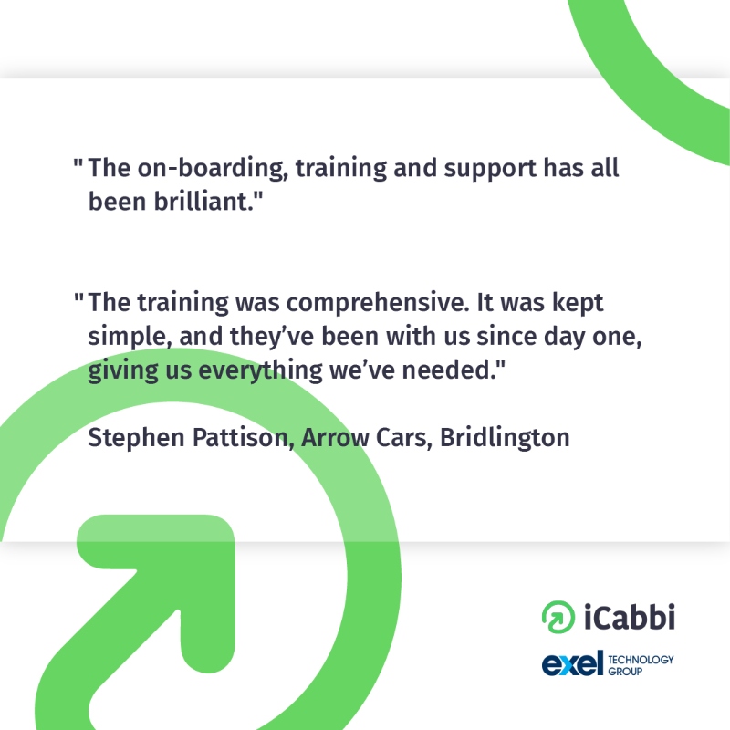 Arrow Cars left an iCabbi testimonial