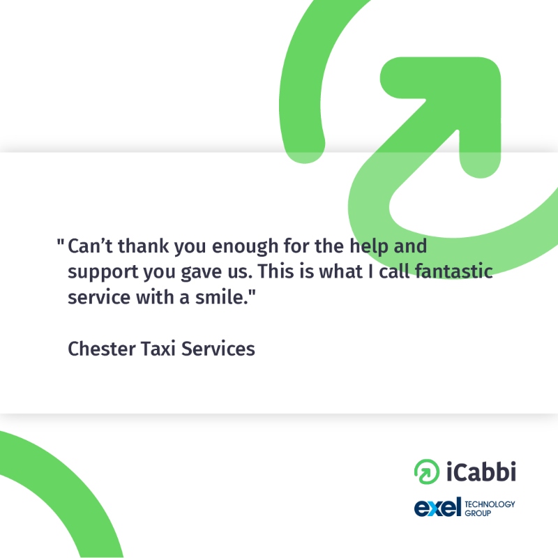 Chester Taxi Services Testimonial for iCabbi UK about the taxi dispatch software